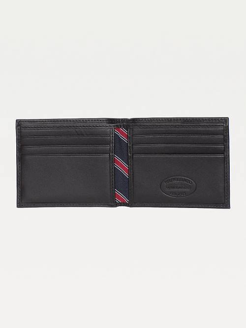 Tommy Hilfiger Small Embossed Bifold Portefeuille Heren Zwart | TH396IUW