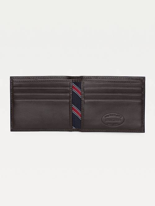 Tommy Hilfiger Small Embossed Bifold Portefeuille Heren Bruin | TH436ZVP