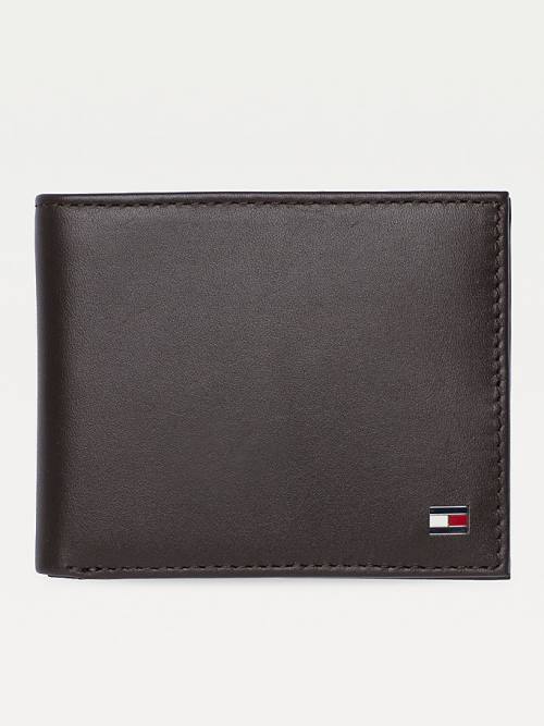 Tommy Hilfiger Small Embossed Bifold Portefeuille Heren Bruin | TH436ZVP