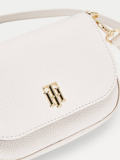 Tommy Hilfiger Small Monogram Crossover Tassen Dames Wit | TH027DXI