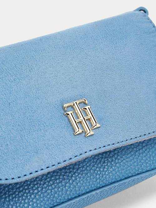 Tommy Hilfiger Small Monogram Crossover Tassen Dames Blauw | TH129NWA