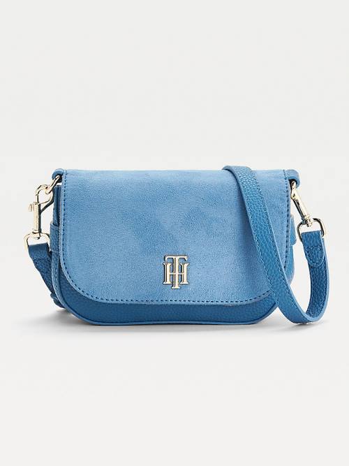 Tommy Hilfiger Small Monogram Crossover Tassen Dames Blauw | TH129NWA