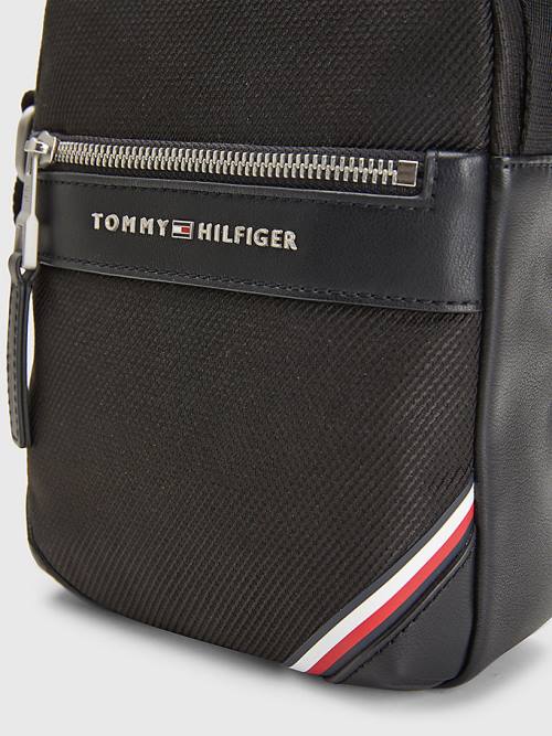 Tommy Hilfiger Small Reporter Tassen Heren Zwart | TH746HVX