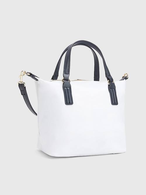 Tommy Hilfiger Small Signature Tote Tassen Dames Wit | TH218WKO