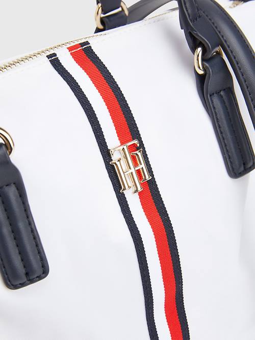 Tommy Hilfiger Small Signature Tote Tassen Dames Wit | TH218WKO