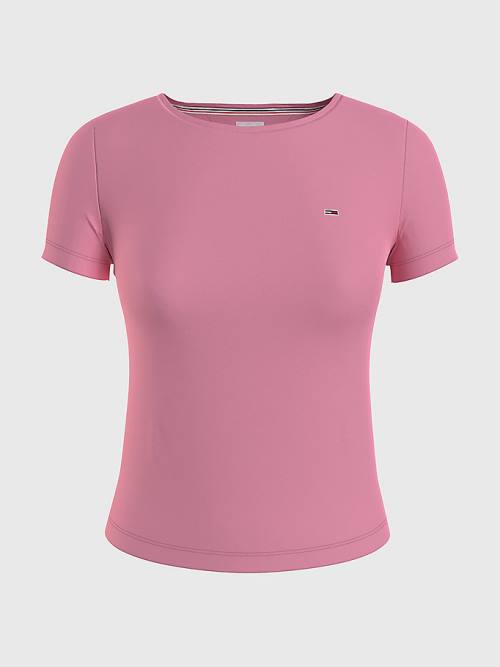 Tommy Hilfiger Soft Jersey T-shirts Dames Roze | TH537RVH