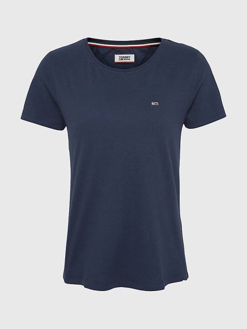 Tommy Hilfiger Soft Jersey T-shirts Dames Blauw | TH708CFO