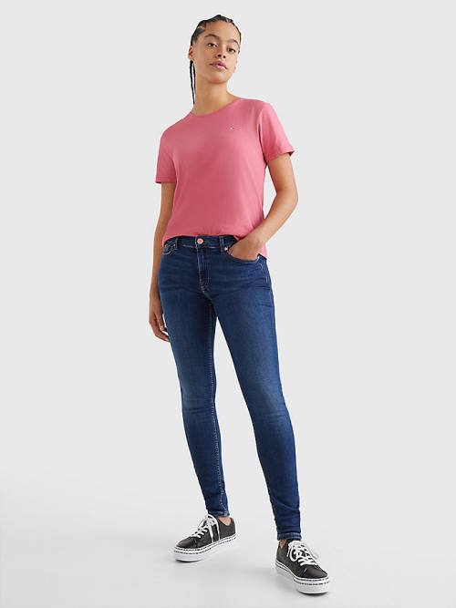 Tommy Hilfiger Soft Jersey T-shirts Dames Rood | TH741MVH