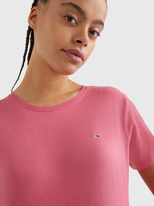 Tommy Hilfiger Soft Jersey T-shirts Dames Rood | TH741MVH