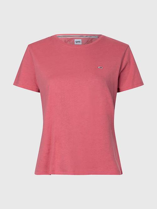 Tommy Hilfiger Soft Jersey T-shirts Dames Rood | TH741MVH