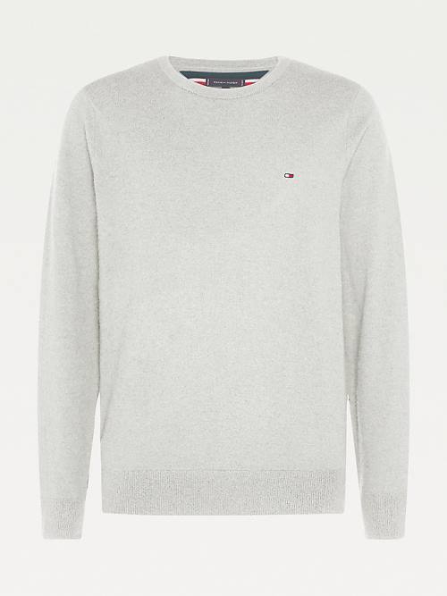 Tommy Hilfiger Soft Merino Wool Crew Neck Jumper Truien Heren Beige | TH436LJW