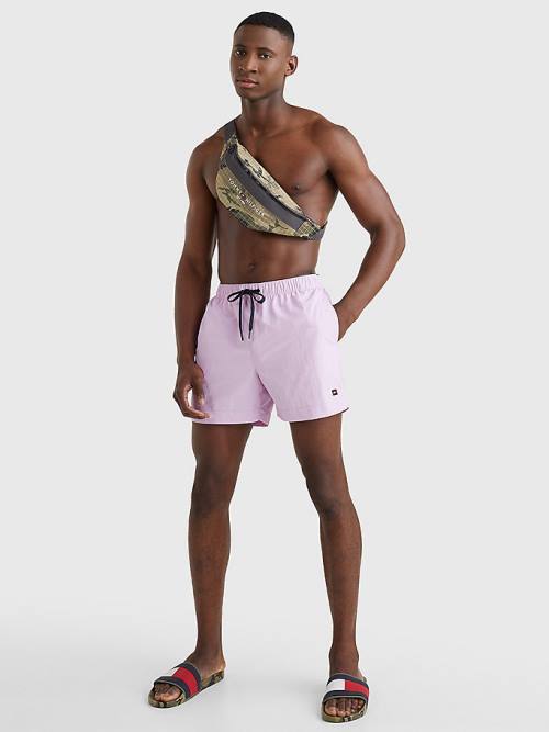 Tommy Hilfiger Solid Mid Length Shorts Zwemkleding Heren Paars | TH681RWB