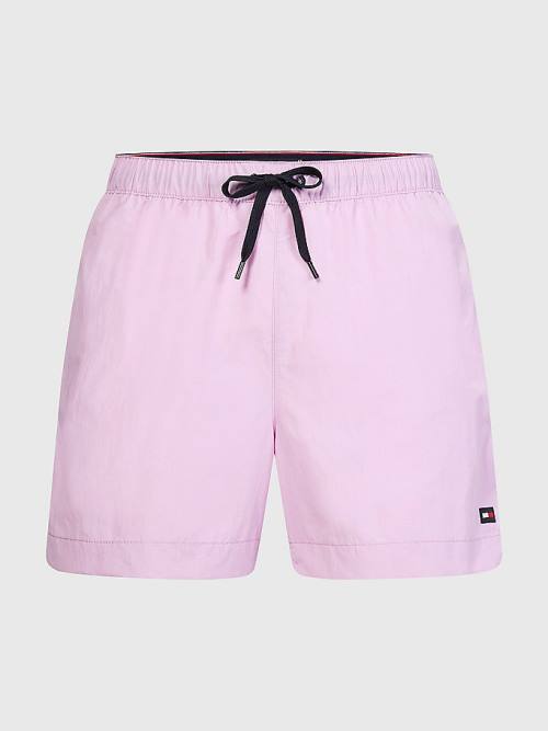 Tommy Hilfiger Solid Mid Length Shorts Zwemkleding Heren Paars | TH681RWB