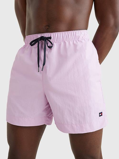 Tommy Hilfiger Solid Mid Length Shorts Zwemkleding Heren Paars | TH681RWB