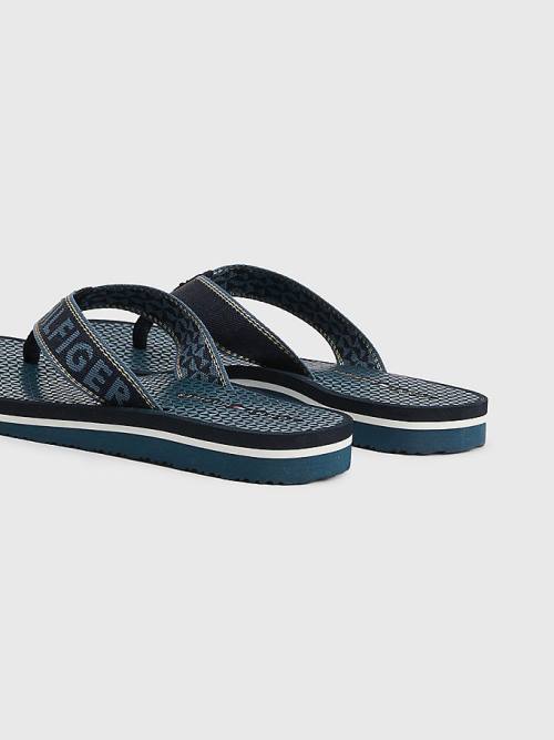 Tommy Hilfiger Sparkle Webbing Flip-Flops Sandalen Dames Blauw | TH250JOG