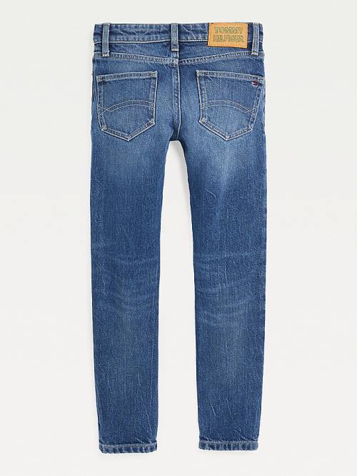 Tommy Hilfiger Spencer Slim Faded Recycled Jeans Jongens Denim | TH186BLR