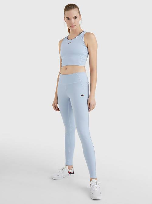 Tommy Hilfiger Sport 2-in-1 Ribbed Tank Top Ondergoed Dames Blauw | TH485KHU