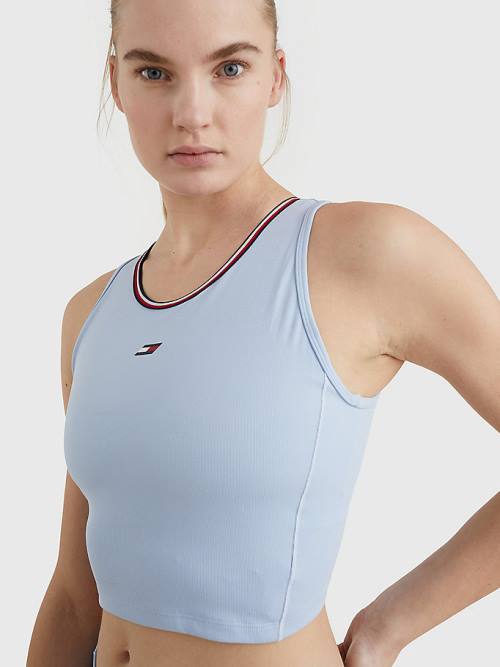 Tommy Hilfiger Sport 2-in-1 Ribbed Tank Top Ondergoed Dames Blauw | TH485KHU