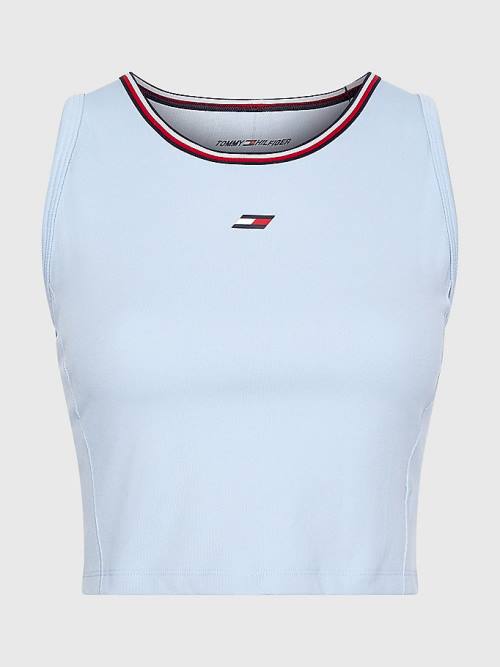 Tommy Hilfiger Sport 2-in-1 Ribbed Tank Top Ondergoed Dames Blauw | TH485KHU