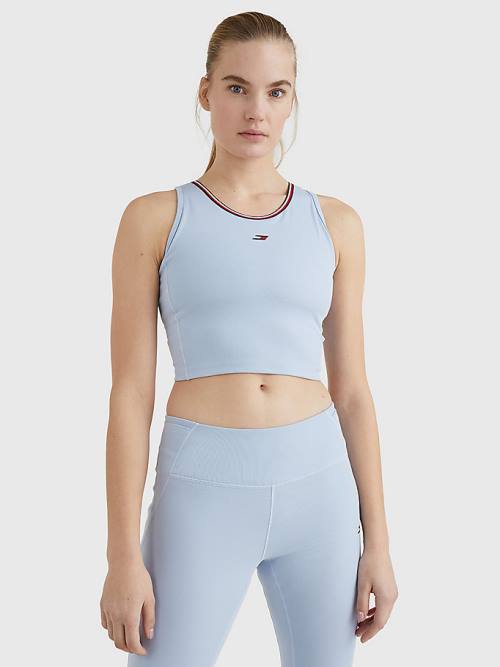 Tommy Hilfiger Sport 2-in-1 Ribbed Tank Top Ondergoed Dames Blauw | TH485KHU