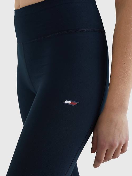 Tommy Hilfiger Sport 7/8 Logo Leggings Dames Blauw | TH278WEZ