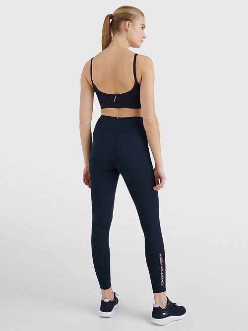 Tommy Hilfiger Sport 7/8 Logo Leggings Dames Blauw | TH278WEZ