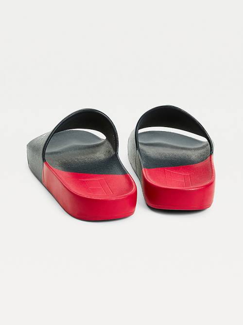 Tommy Hilfiger Sport Colour-Blocked Pool Slides Sandalen Heren Blauw | TH719NTE