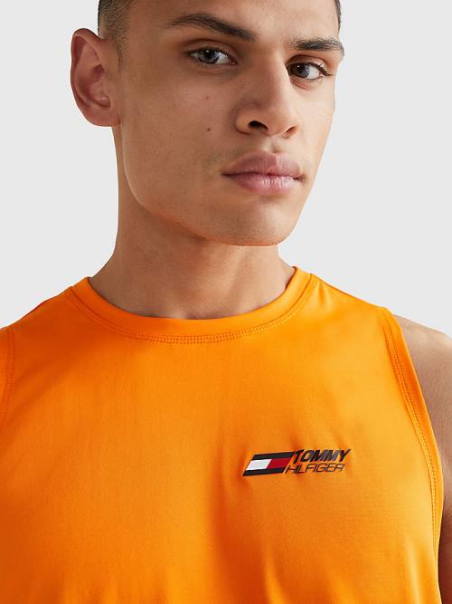 Tommy Hilfiger Sport Essential Performance Training Tank Top T-shirts Heren Oranje | TH372WSK