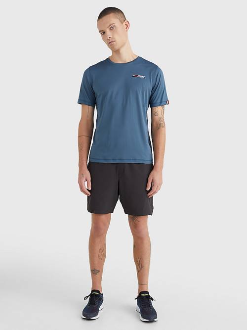 Tommy Hilfiger Sport Essential Slim Fit Training T-shirts Heren Blauw | TH182OAP