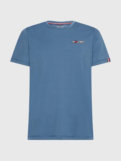 Tommy Hilfiger Sport Essential Slim Fit Training T-shirts Heren Blauw | TH182OAP