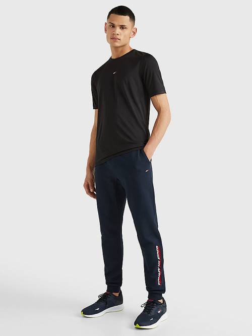 Tommy Hilfiger Sport Essential Slim Fit Recycled T-shirts Heren Zwart | TH653MLX