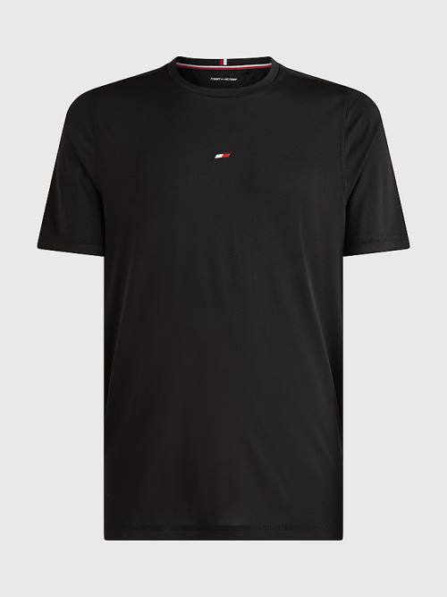 Tommy Hilfiger Sport Essential Slim Fit Recycled T-shirts Heren Zwart | TH653MLX