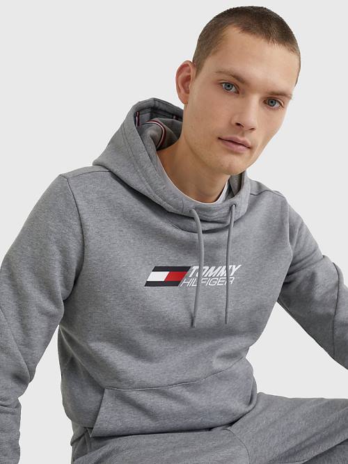 Tommy Hilfiger Sport Essential TH Cool Hoodie Heren Grijs | TH408EQF