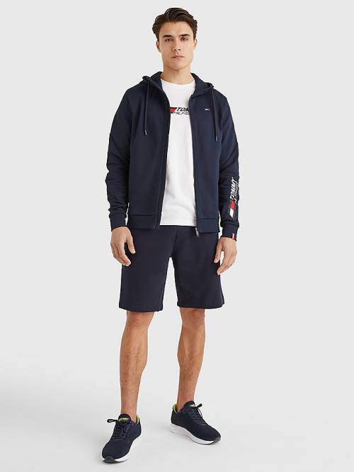 Tommy Hilfiger Sport Essential TH Cool Zip-Thru Hoodie Heren Blauw | TH823RHZ