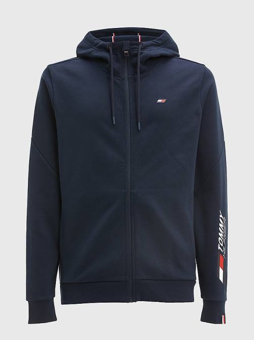 Tommy Hilfiger Sport Essential TH Cool Zip-Thru Hoodie Heren Blauw | TH823RHZ