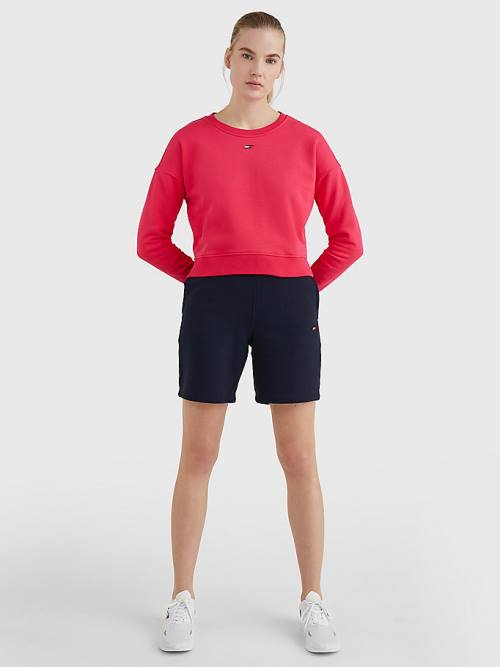 Tommy Hilfiger Sport Flag Relaxed Fit Sweatshirts Dames Roze | TH293UMG