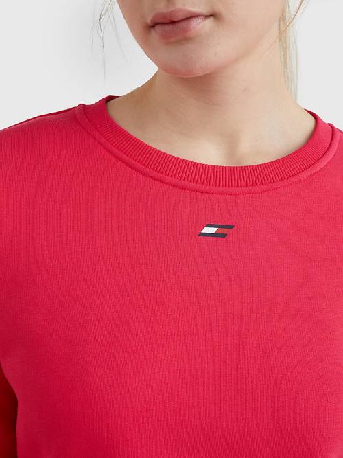 Tommy Hilfiger Sport Flag Relaxed Fit Sweatshirts Dames Roze | TH293UMG