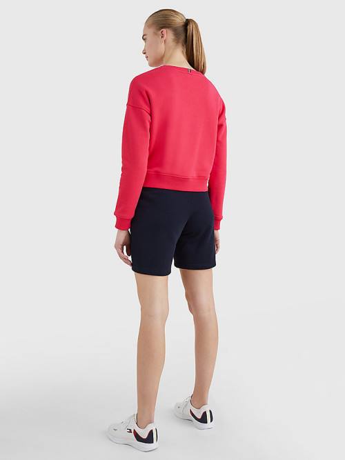 Tommy Hilfiger Sport Flag Relaxed Fit Sweatshirts Dames Roze | TH293UMG