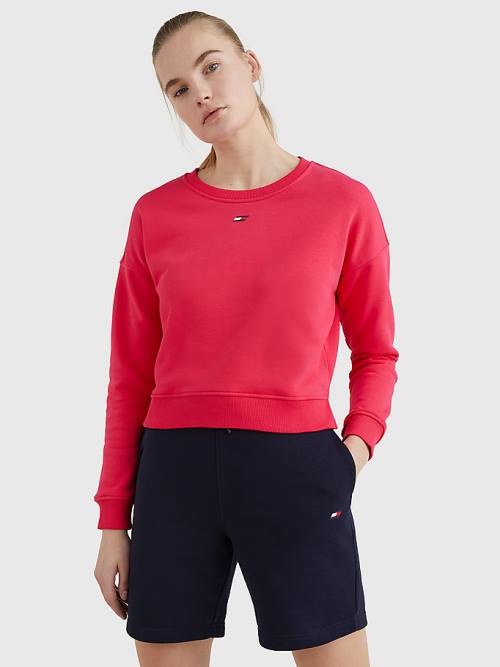 Tommy Hilfiger Sport Flag Relaxed Fit Sweatshirts Dames Roze | TH293UMG