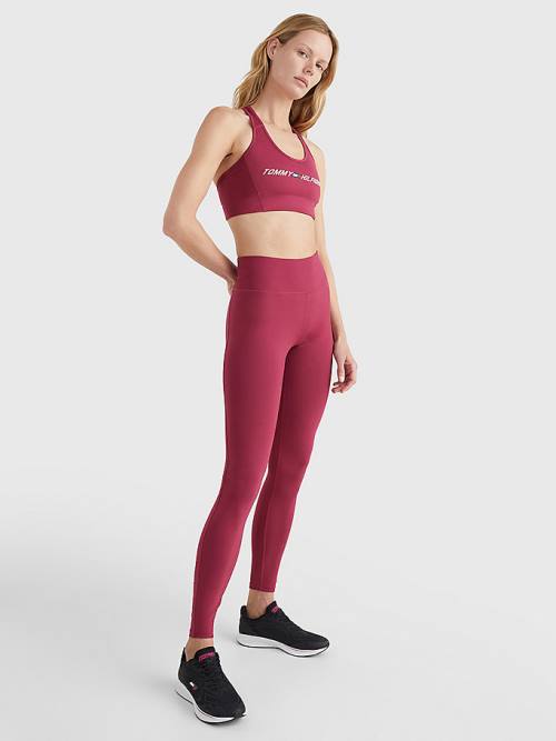 Tommy Hilfiger Sport Full Length Graphic Leggings Dames Rood | TH965SFT