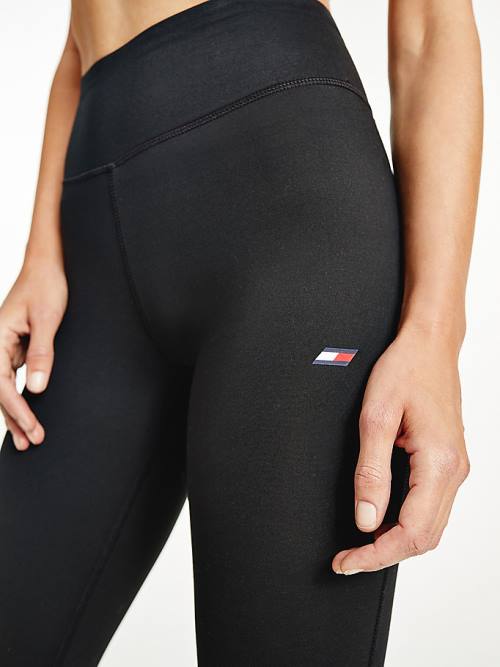 Tommy Hilfiger Sport Full Length Graphic Leggings Dames Zwart | TH986LBD