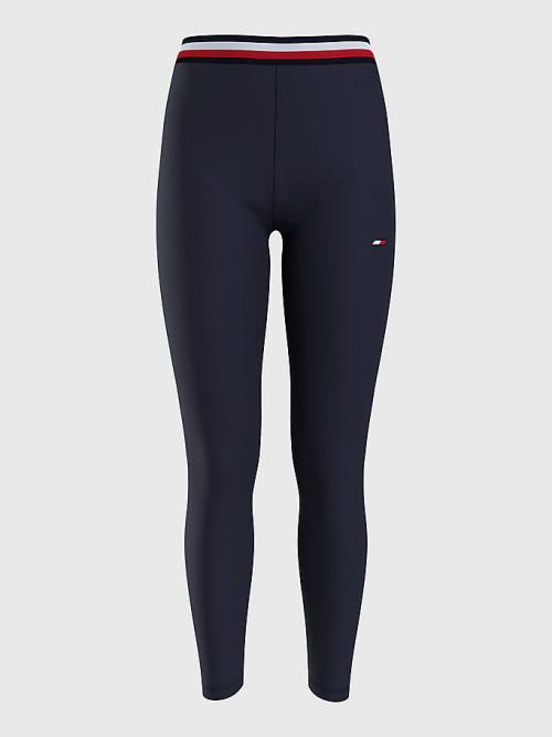 Tommy Hilfiger Sport Full Length Waistband Detail Leggings Dames Blauw | TH751ZKL