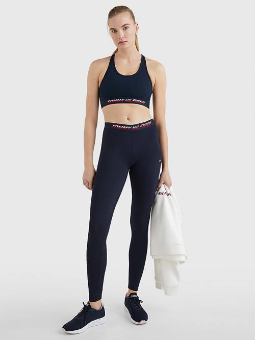 Tommy Hilfiger Sport Full Length Waistband Detail Leggings Dames Blauw | TH825JTD