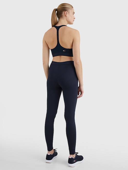 Tommy Hilfiger Sport Full Length Waistband Detail Leggings Dames Blauw | TH825JTD