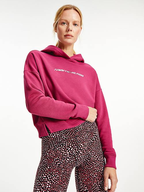 Tommy Hilfiger Sport Graphic Hoodie Dames Rood | TH426MAE