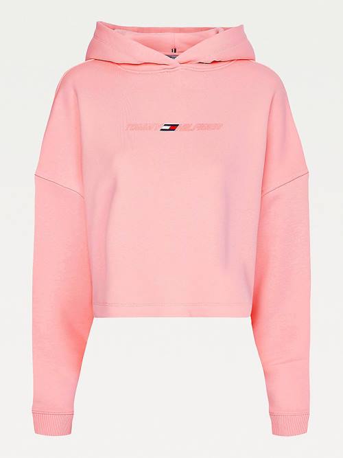 Tommy Hilfiger Sport Graphic Hoodie Dames Roze | TH527QKF