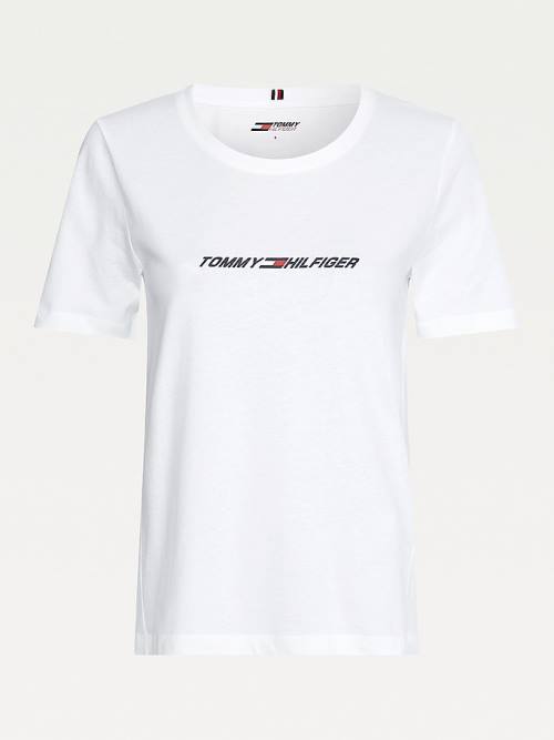 Tommy Hilfiger Sport Graphic T-shirts Dames Wit | TH451XMT