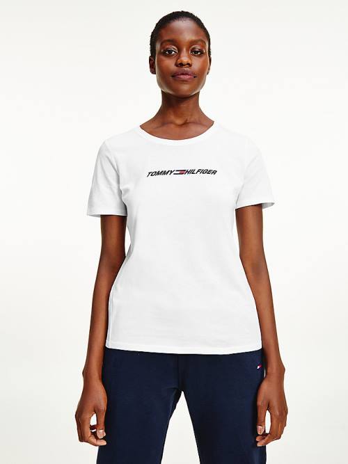 Tommy Hilfiger Sport Graphic T-shirts Dames Wit | TH451XMT