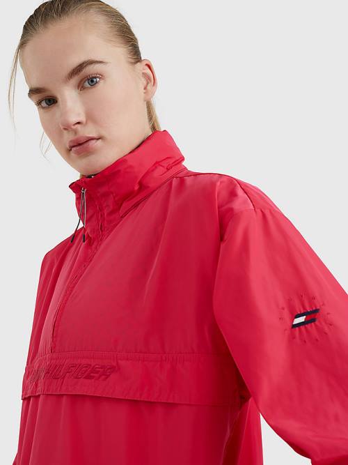 Tommy Hilfiger Sport Half-Zip Relaxed Fit Anorak Jassen Dames Roze | TH592YDV