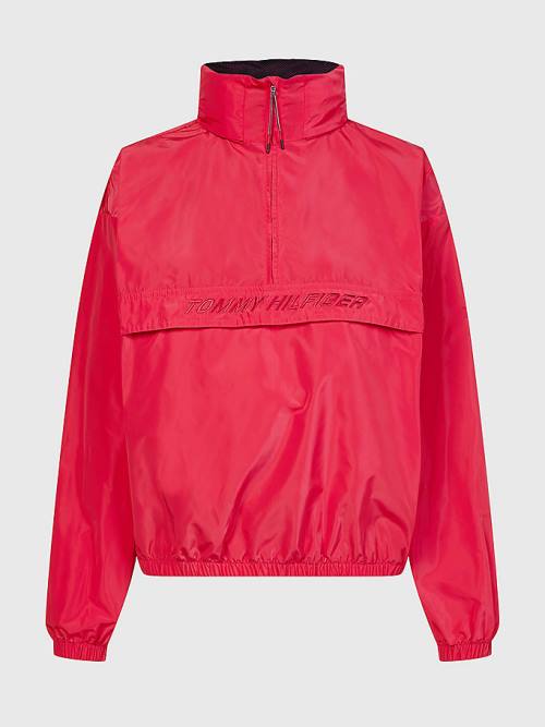 Tommy Hilfiger Sport Half-Zip Relaxed Fit Anorak Jassen Dames Roze | TH592YDV